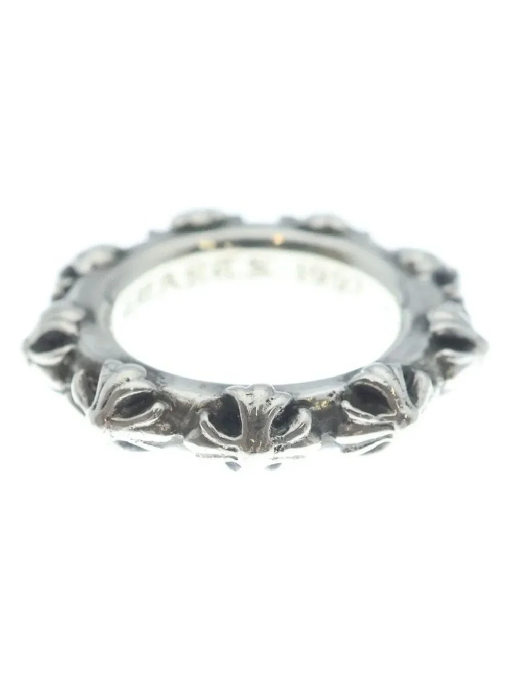 Chrome Hearts Cross Band Ring Silver
